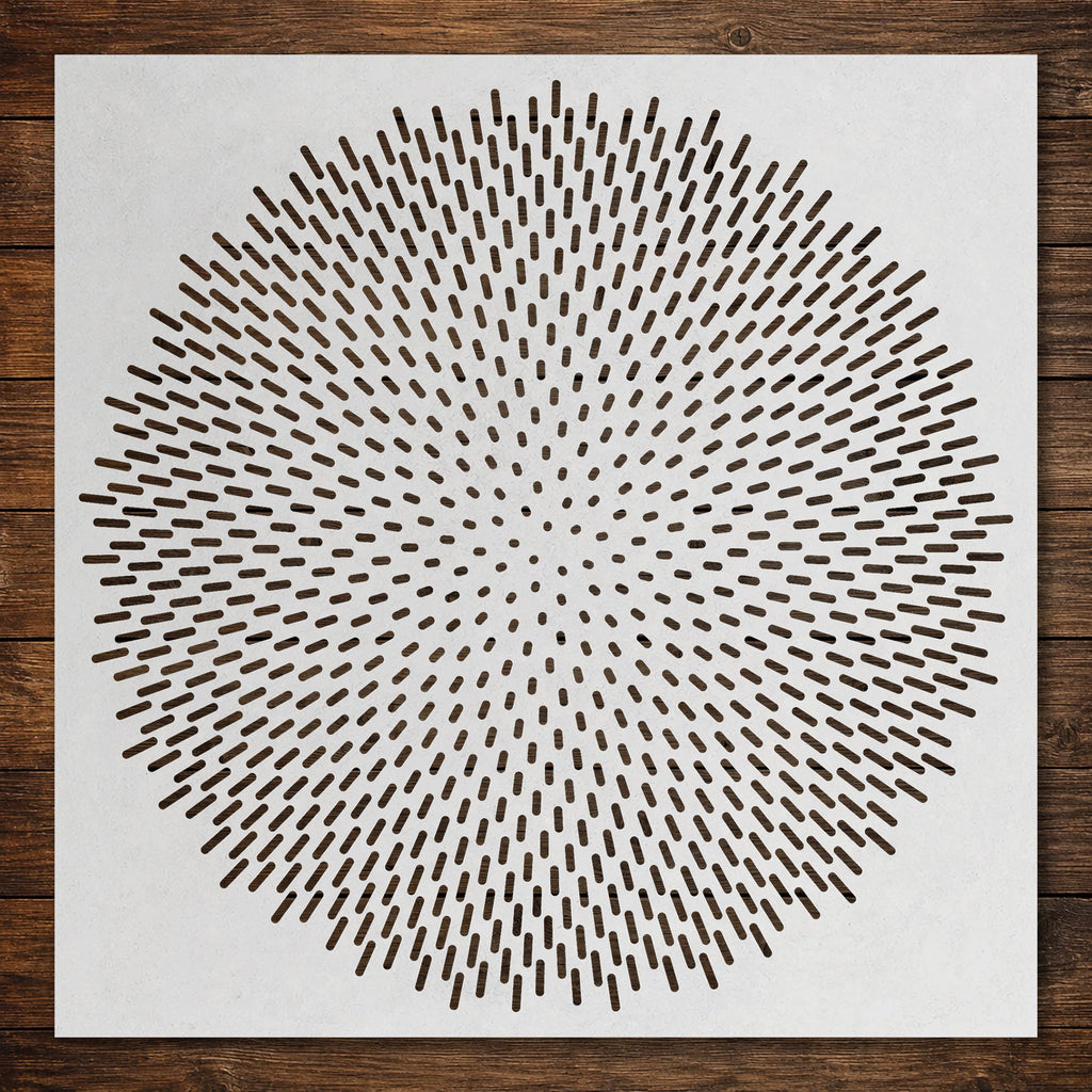 Geometric Pattern Stencil #17 reusable Mylar stencil, 300 x 300 mm