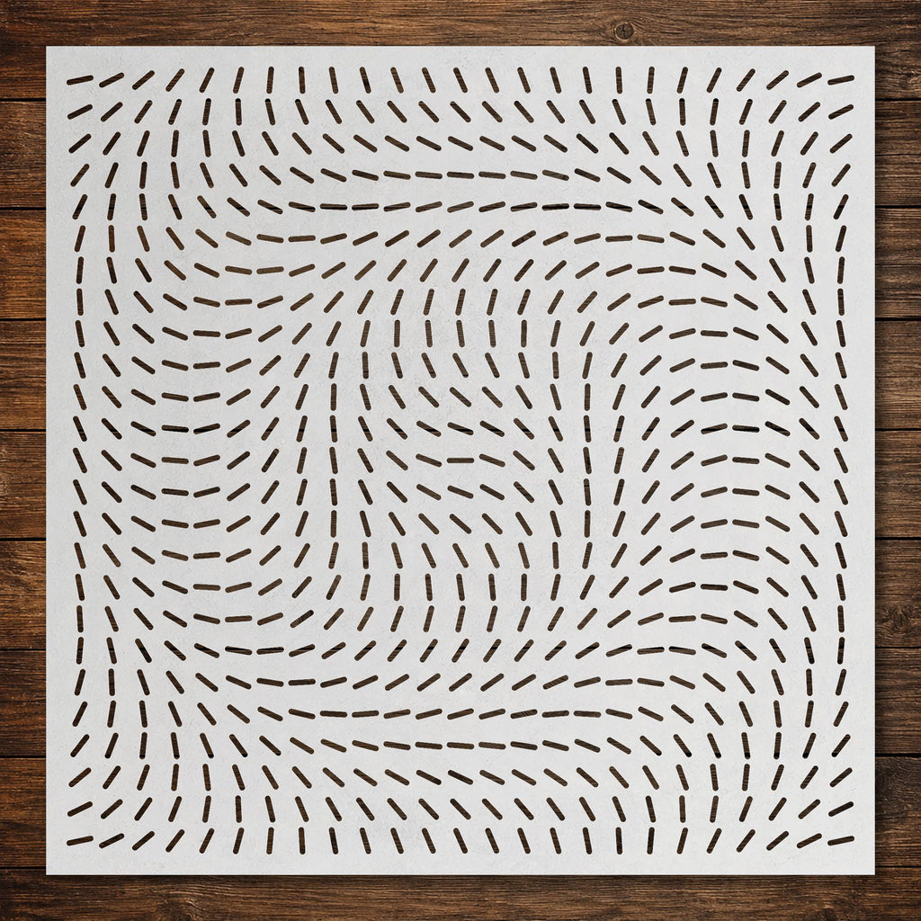Geometric Pattern Stencil #19 reusable Mylar stencil, 300 x 300 mm
