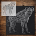 Hyena Stipple Art Stencil reusable Mylar stencil, 300 x 300 mm