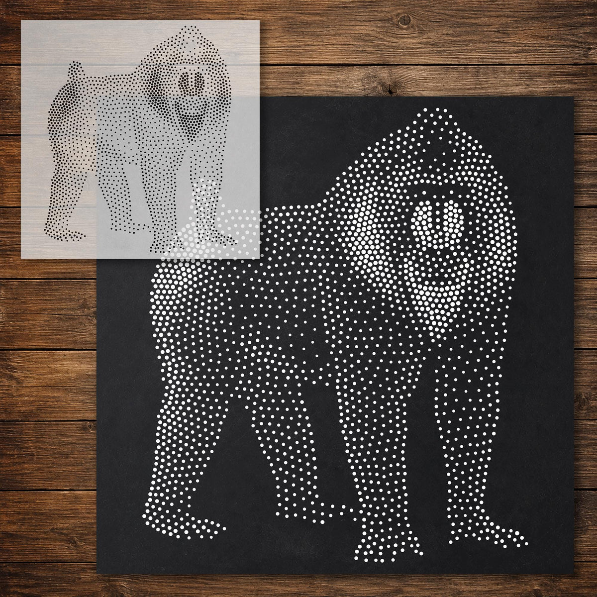 Mandrill Stipple Art Stencil reusable Mylar stencil, 300 x 300 mm