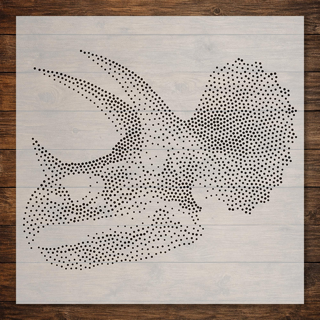 Triceratops Skull Dinosaur Stencil | Realistic Highly Detailed DIY Mylar Wall Art, Stipple Art Crafts (Large - 300mm / 12" approx)