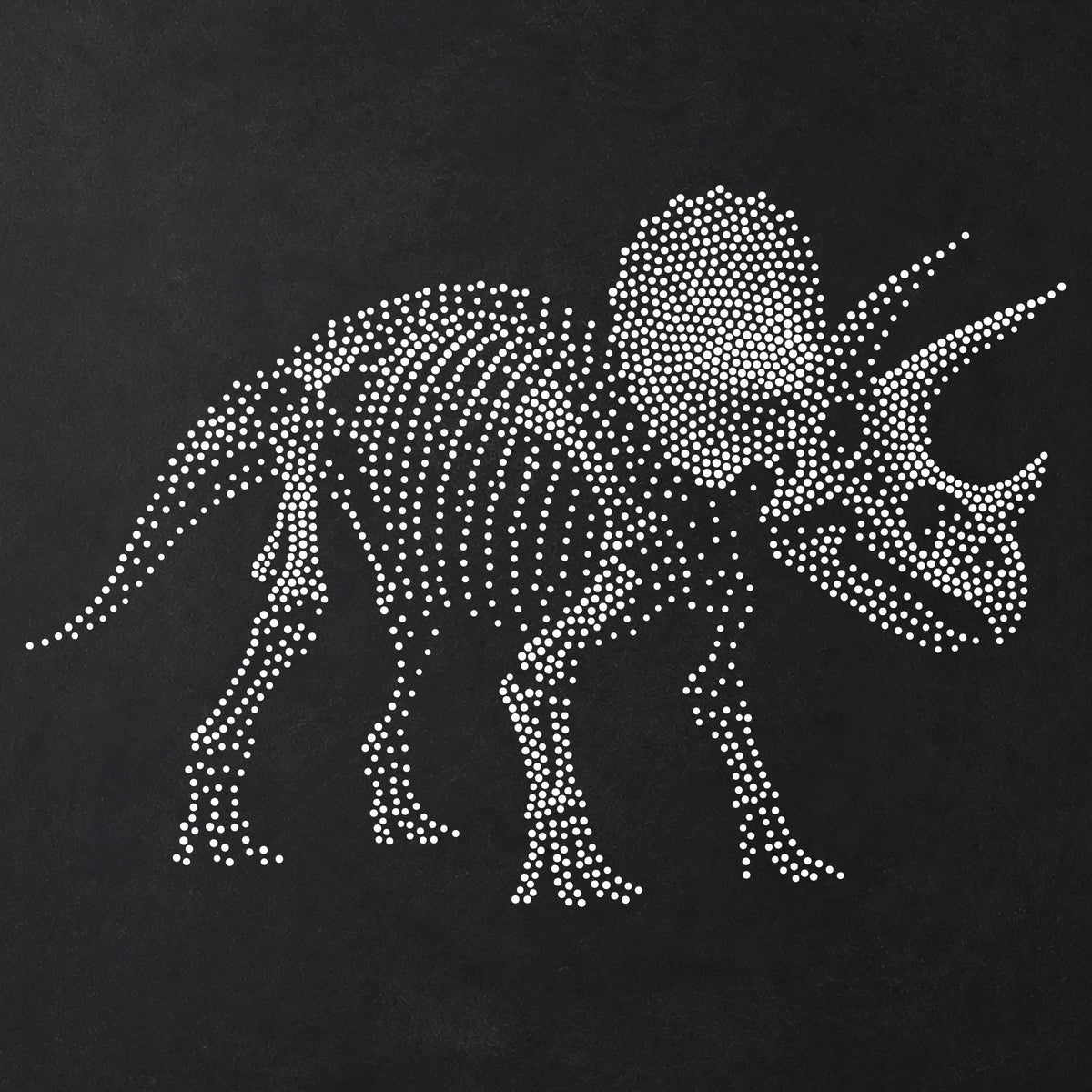 Triceratops Skeleton Dinosaur Stencil | Realistic Highly Detailed DIY Mylar Wall Art, Stipple Art Crafts (Large - 300mm / 12" approx)