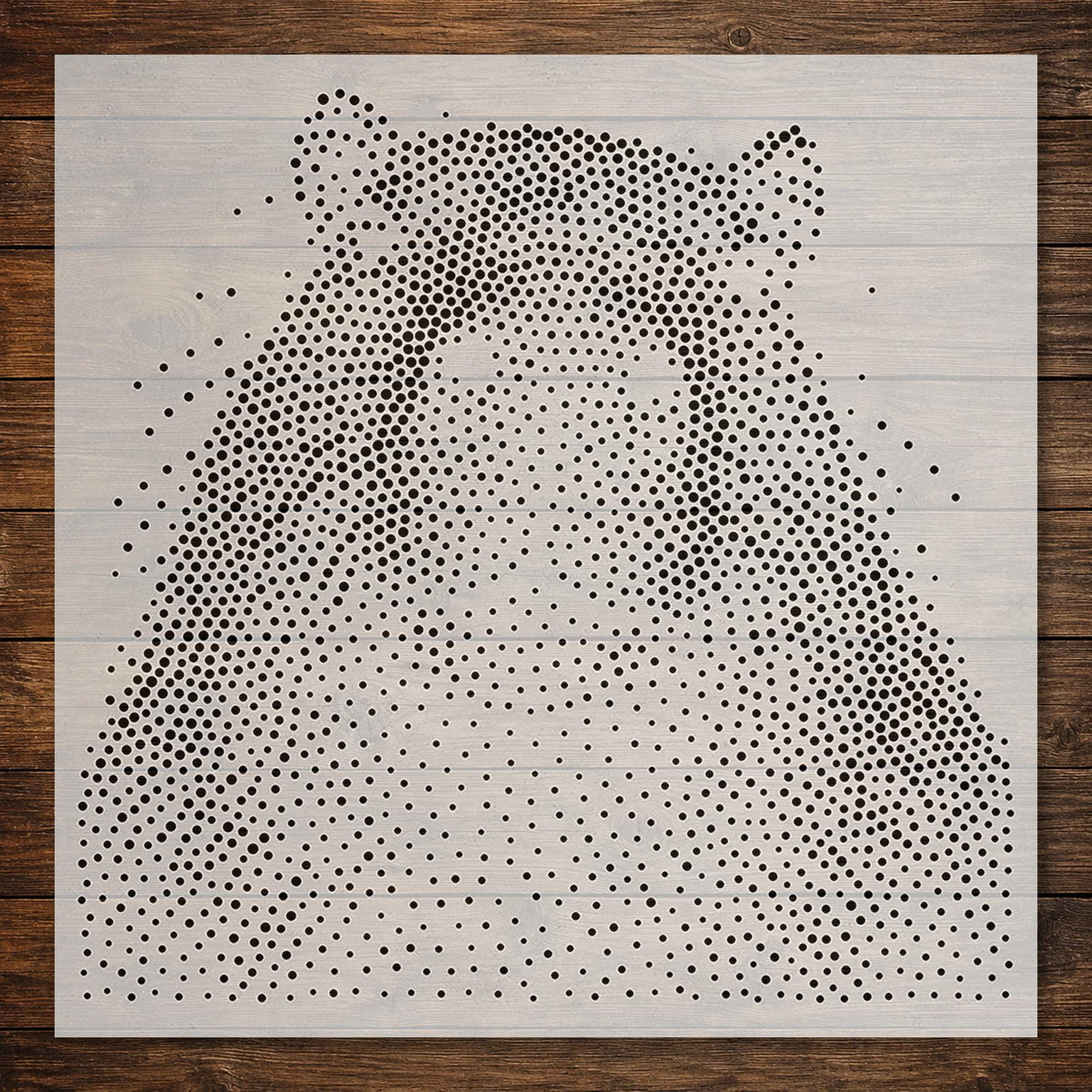 Capybara Portrait Stipple Art Stencil | Realistic Animal Mylar Plastic Craft Stencil (Large - 300mm / 12" approx)