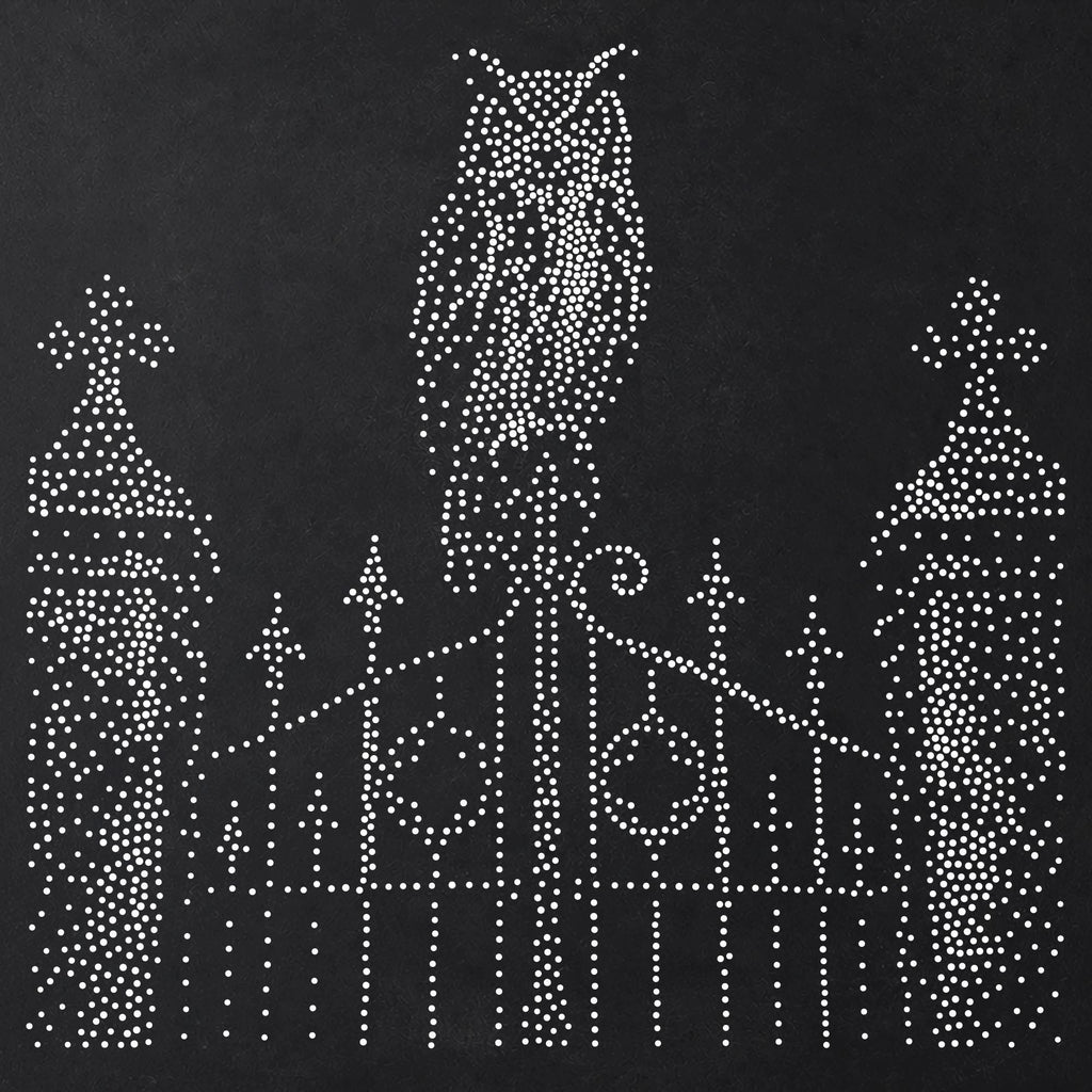 Owl on Gate Stencil | Realistic Highly Detailed DIY Mylar Wall Art, Stipple Art Crafts (Large - 300mm / 12" approx)