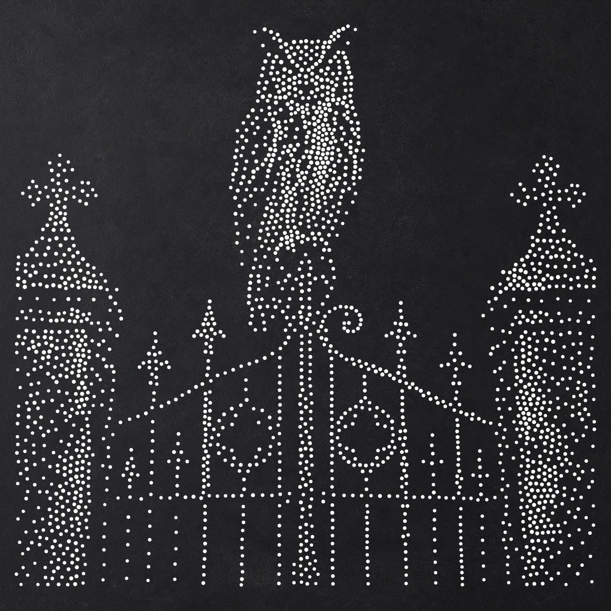 Owl on Gate Stencil | Realistic Highly Detailed DIY Mylar Wall Art, Stipple Art Crafts (Large - 300mm / 12" approx)