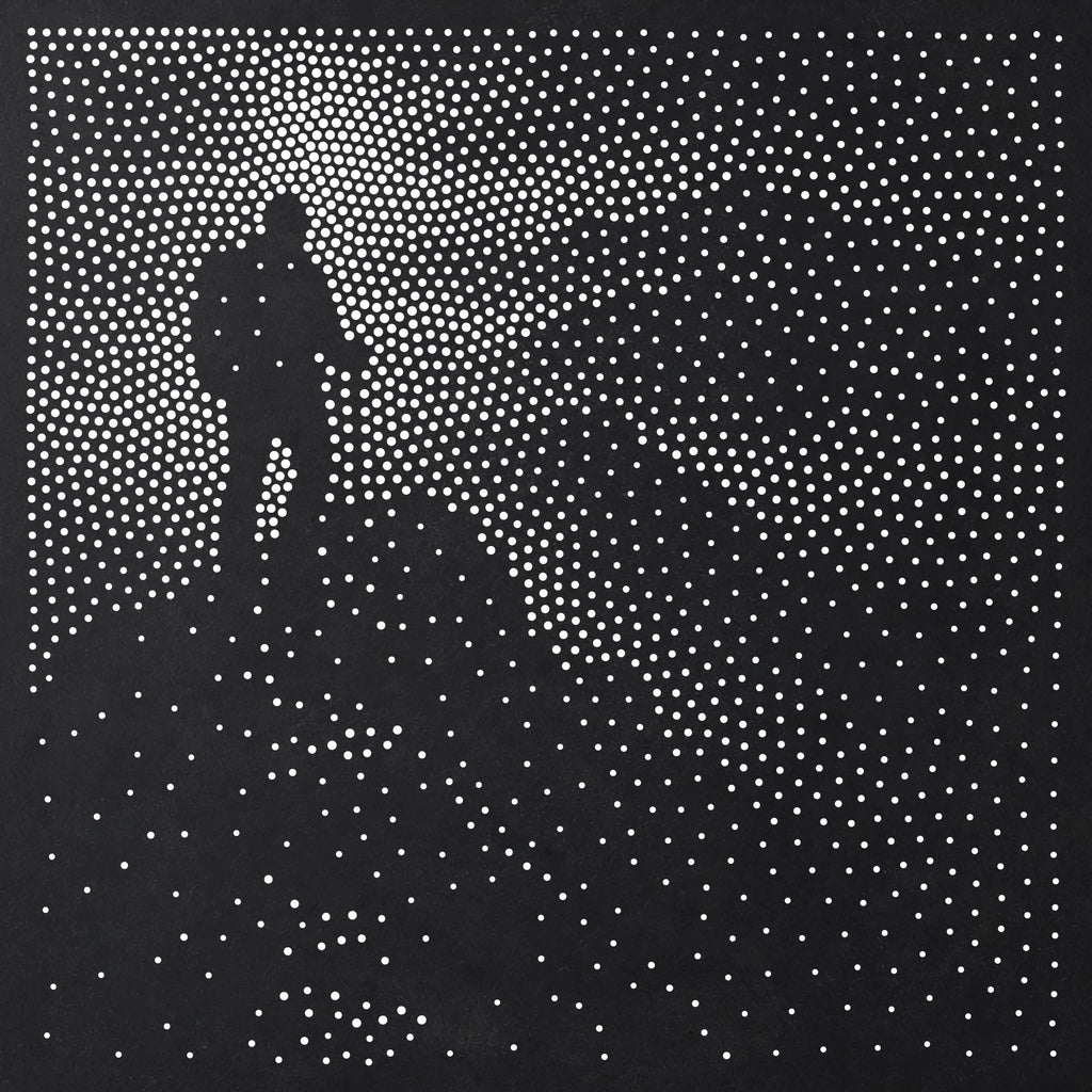 Hiker on Peak Stipple Art Stencil | Realistic Mylar Plastic Craft Stencil (Large - 300mm / 12" approx)