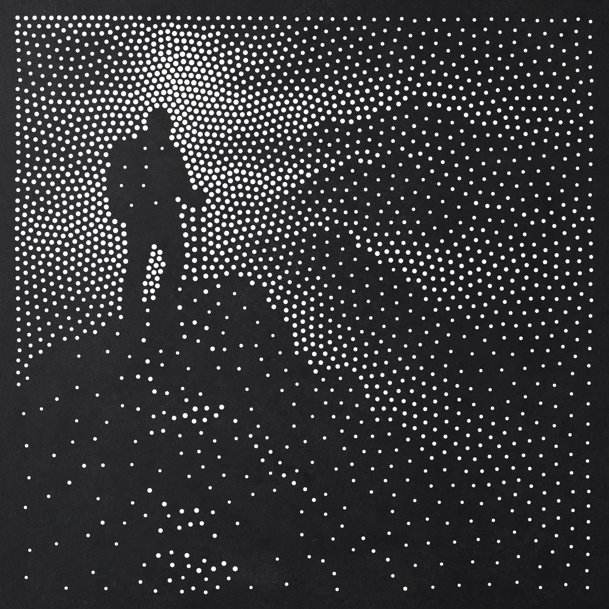 Hiker on Peak Stipple Art Stencil | Realistic Mylar Plastic Craft Stencil (Large - 300mm / 12" approx)