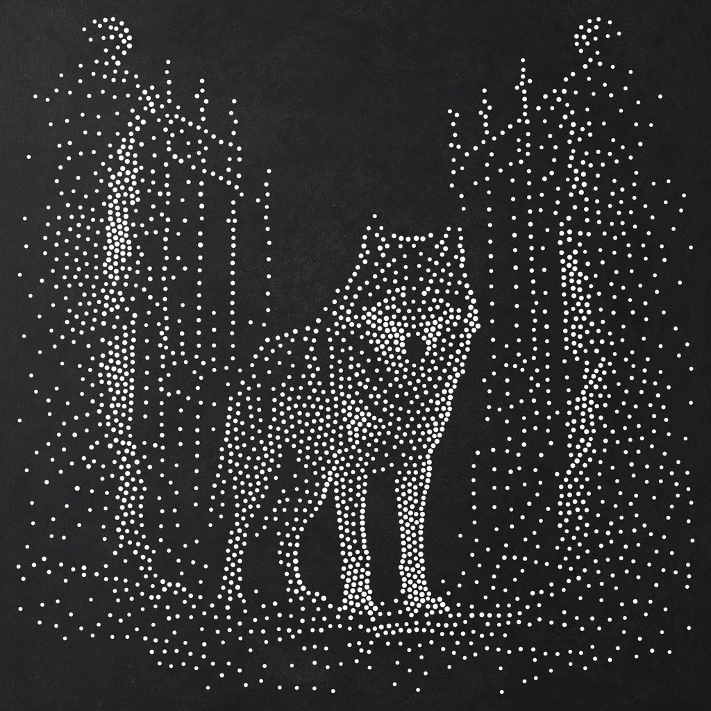 Wolf by Ruined Gates Stencil | Realistic Highly Detailed DIY Mylar Wall Art, Stipple Art Crafts (Large - 300mm / 12" approx)