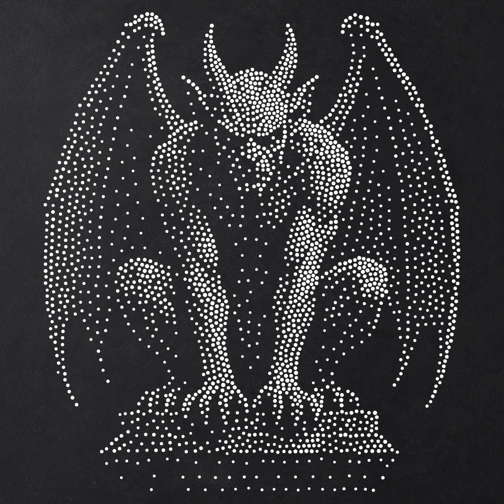 Gargoyle Stencil | Realistic Highly Detailed DIY Mylar Wall Art, Stipple Art Crafts (Large - 300mm / 12" approx)