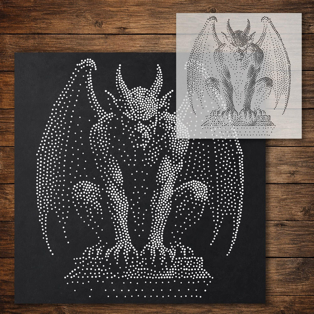 Gargoyle Stencil reusable Mylar stencil, 300 x 300 mm