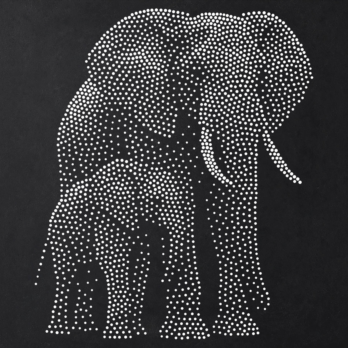 Elephant with Calf Stipple Art Stencil | Realistic Animal Mylar Plastic Craft Stencil (Large - 300mm / 12" approx)