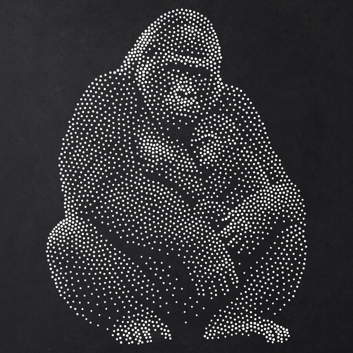 Gorilla with Baby Stipple Art Stencil | Realistic Animal Mylar Plastic Craft Stencil (Large - 300mm / 12" approx)