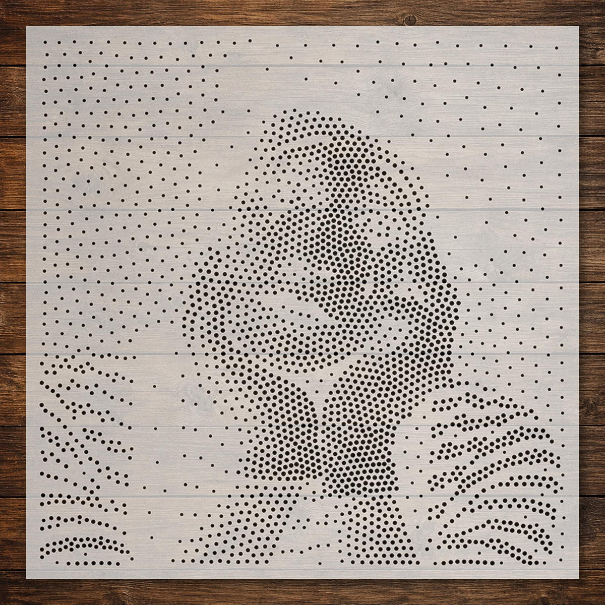 Mime Portrait Stipple Art Stencil | Realistic Mylar Plastic Craft Stencil (Large - 300mm / 12" approx)