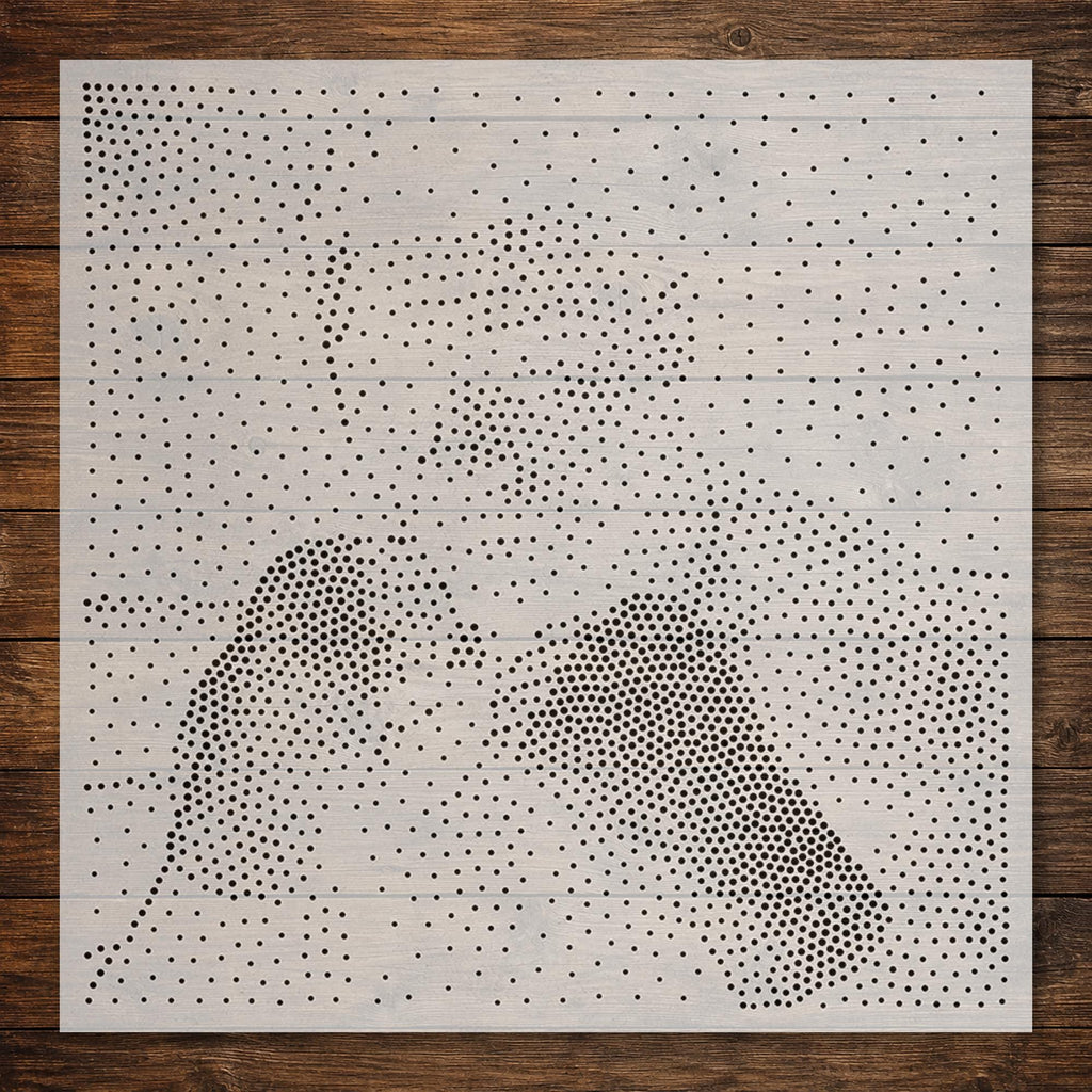 Boxer Portrait Stipple Art Stencil | Realistic Mylar Plastic Craft Stencil (Large - 300mm / 12" approx)
