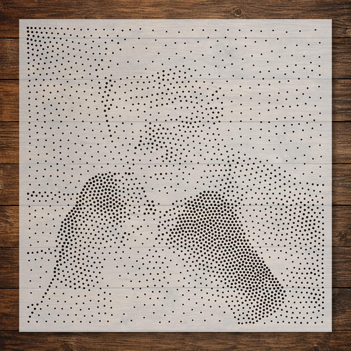 Boxer Portrait Stipple Art Stencil | Realistic Mylar Plastic Craft Stencil (Large - 300mm / 12" approx)