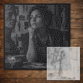 Artist in Studio Portrait Stipple Art Stencil reusable Mylar stencil, 300 x 300 mm