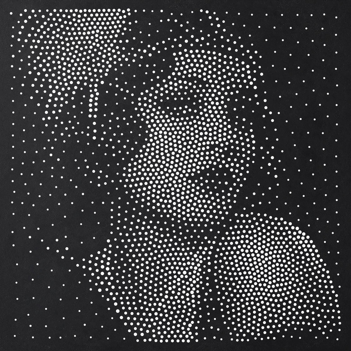 Flapper Portrait Stipple Art Stencil | Realistic Mylar Plastic Craft Stencil (Large - 300mm / 12" approx)