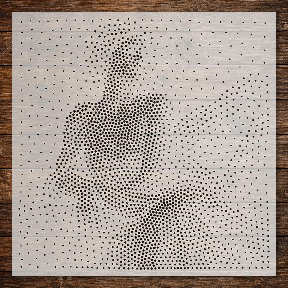 Classical Muse Portrait Stipple Art Stencil | Realistic Mylar Plastic Craft Stencil (Large - 300mm / 12" approx)