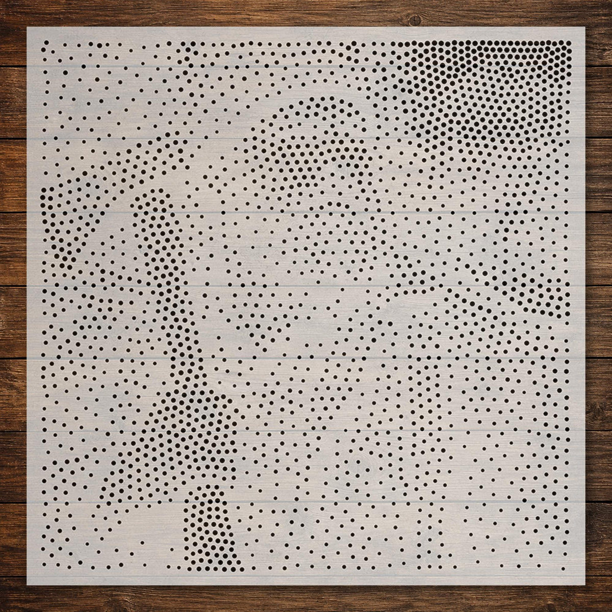 Lumberjack Portrait Stipple Art Stencil | Realistic Mylar Plastic Craft Stencil (Large - 300mm / 12" approx)