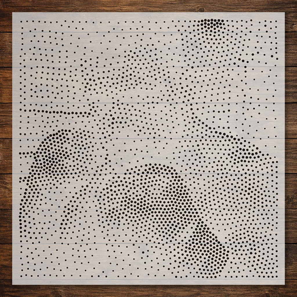 Bare Knuckle Boxer Stipple Art Stencil | Realistic Mylar Plastic Craft Stencil (Large - 300mm / 12" approx)