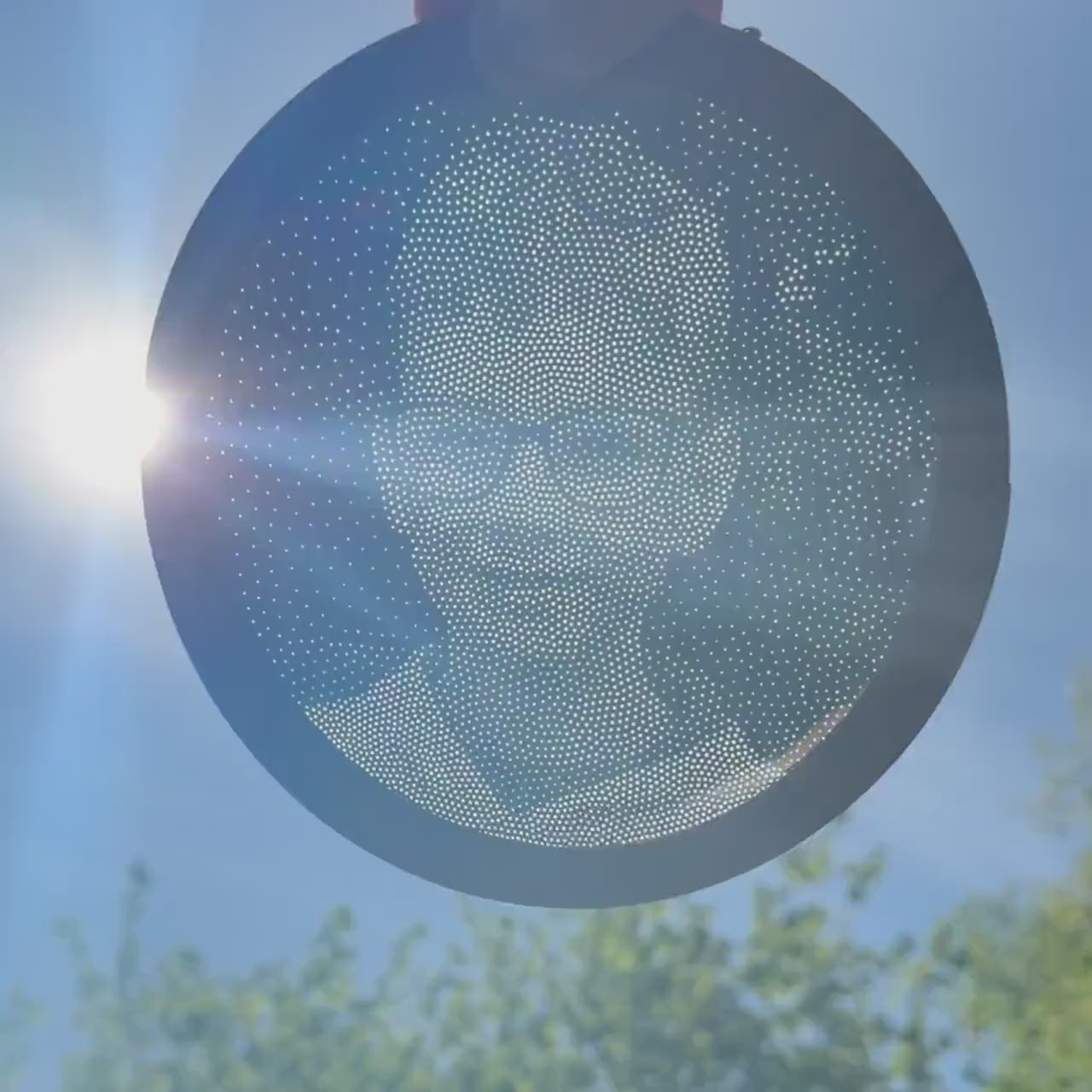 Custom Photo Suncatcher, Stipple Art Modern Mirror & Walnut Window Hanging